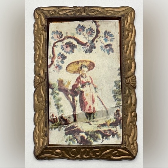 Antique Vintage Doll House Asian Art Wall hanging Picture
Chinoiserie Print - Picture 1 of 3